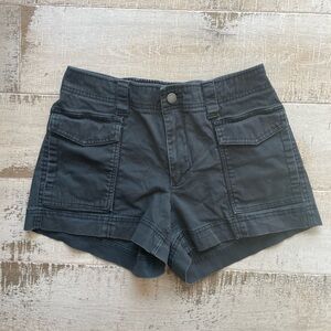 Old Navy Size Small High-Rise Black Cargo Utility Pocket Shorts Stretch Waist